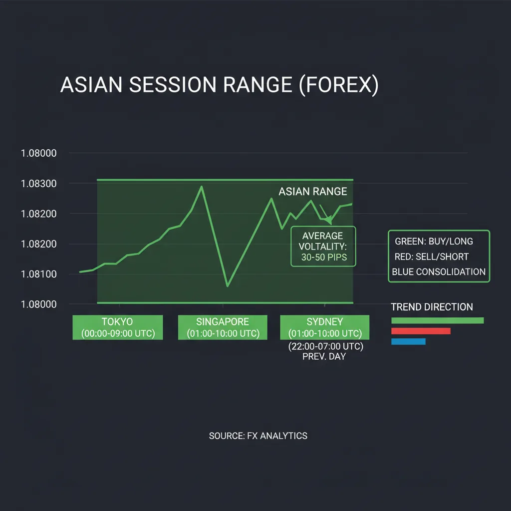 Chart showing clear Asian session range on a currency pair