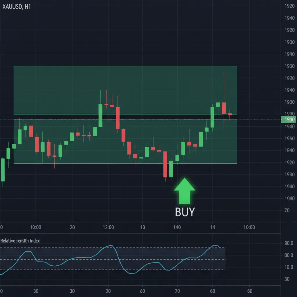 Bollinger Bands on gold chart