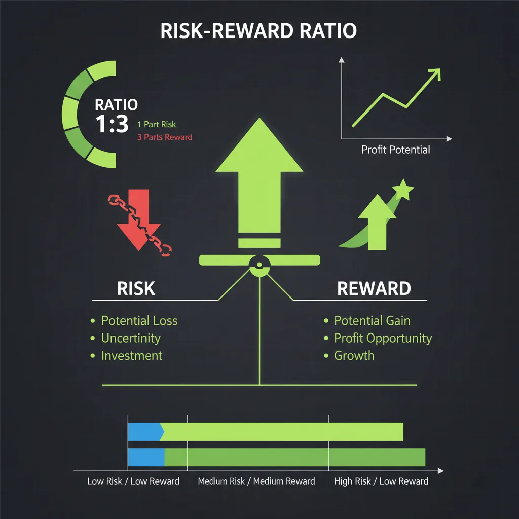 Chart showing entry, stop loss, and take profit levels with risk and reward zones highlighted